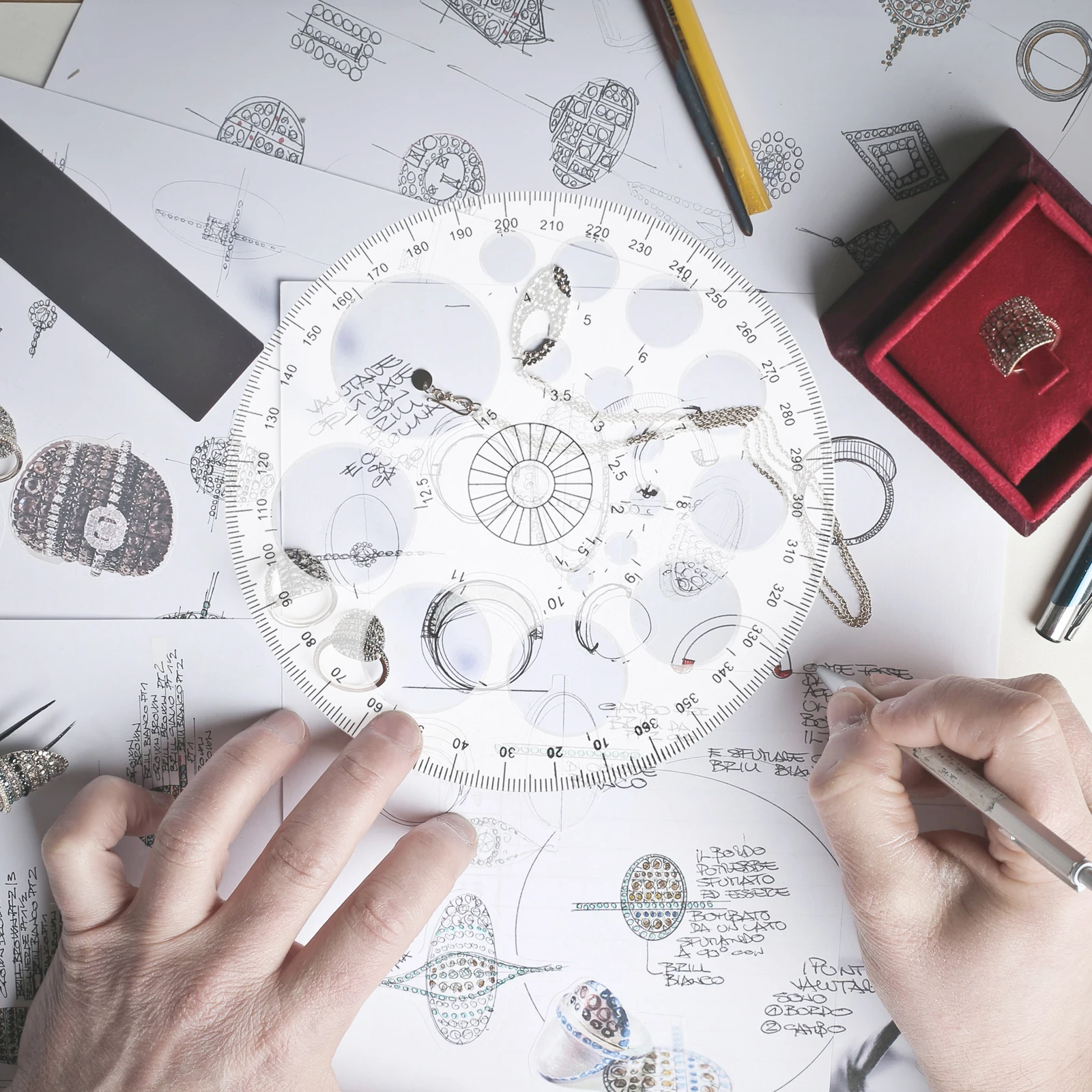 6pcs 360 Degree Protractor Transparent White 11 5CM Math Tool Drawing Templates Measuring Office