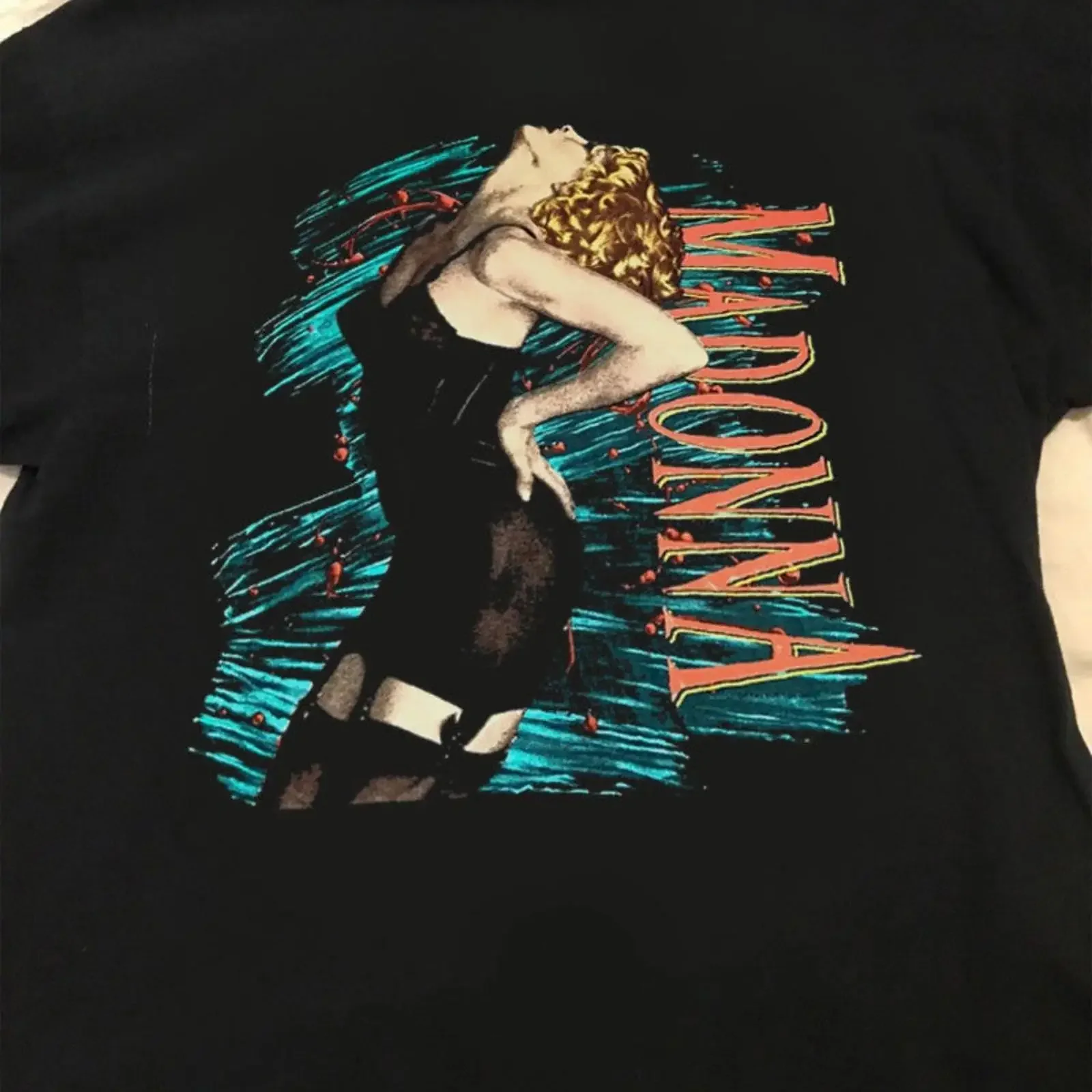 T-shirt vintage 1990 Madonna Blond Ambition Tour, délavé, doux, vêtements de créateur, homme, unisexe, polyvalent, graphique