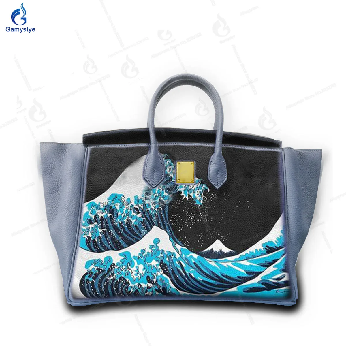 

Personalizar bolso Art Hand Painted The crashing waves Bags Female designer handbags high quality Messenger Shoulder Bag Fashion