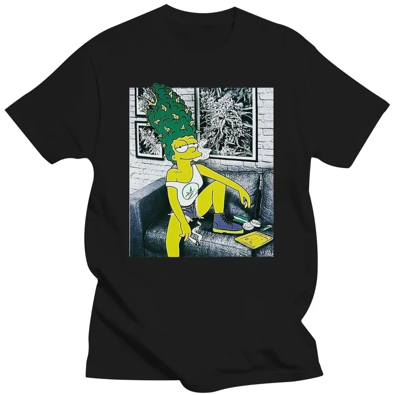 Marge Stoner Stoned. Bong. Drugs Mens T Shirt. Funny Festival. Print Kawaii Summer Style