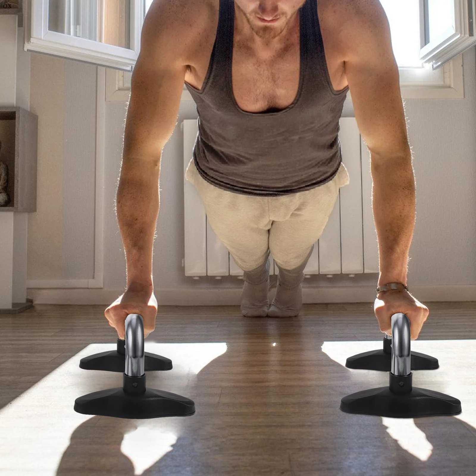 

1Pair Push-Up Handles Heavy-Duty Fitness Equipment Home Gym Workout Bars Muscle Trainer Exercise Device Push-Up Handles