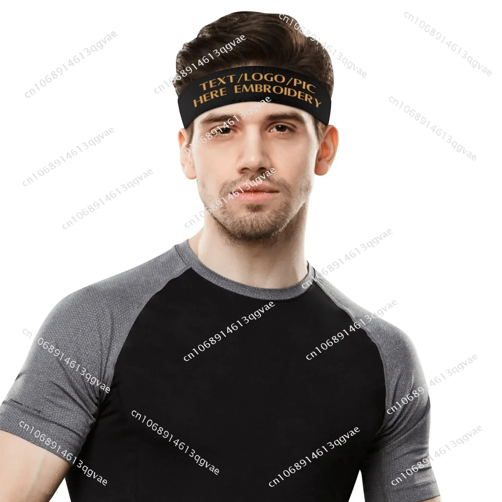 Custom Embroidery Mens Womens Sports Headband Sweatband Customize Bandana Fitness Sweat Embroidered DIY Name & Team & Colors