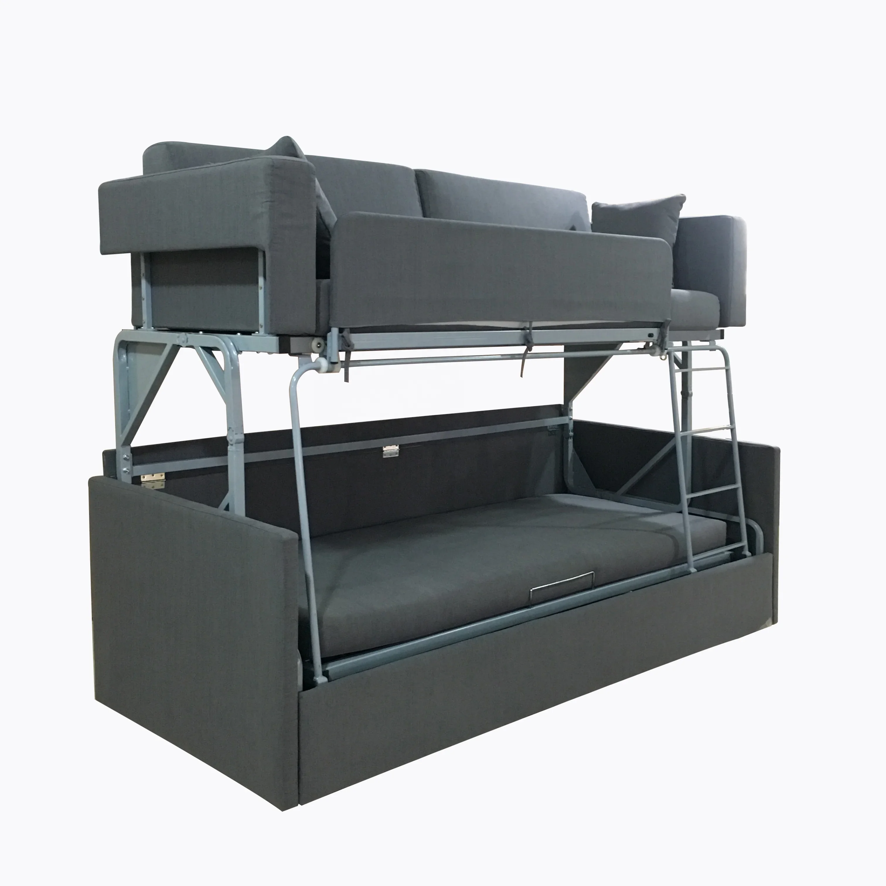 

2025 Hot Double Duty of Metal Frame Multi Function Bedroom Sofa and Folding Bunk Bed