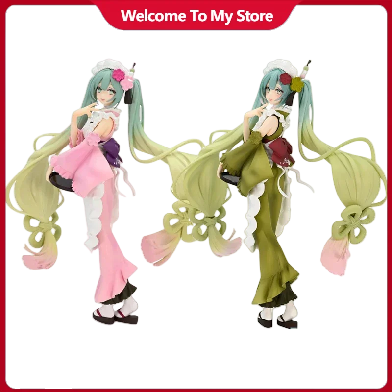 

In Stock Vocaloid Piapro Characters Hatsune Miku Exc∞d Creative Sweet Sweets Matcha Parfait 20cm Model Toy Figures