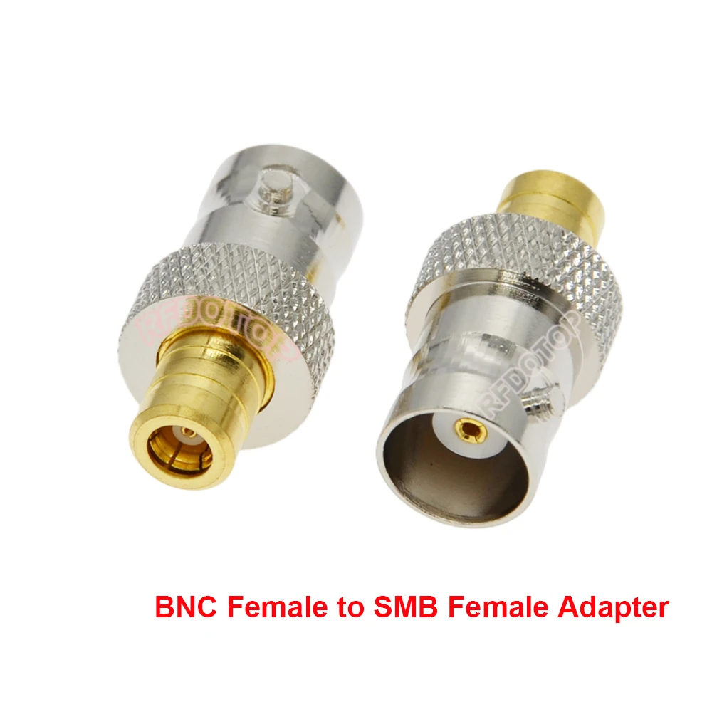 100PCS Q9 BNC Female to SMB Female Jack Straight Connector for Radio Antenna Test Converter SMB-K to BNC Q9-K RF Coaxial Adapter