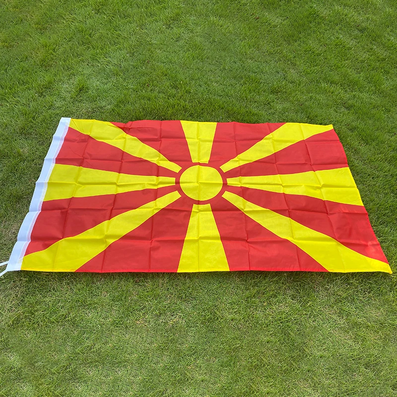 aerxemrbrae flag150x90cm   Macedonia   Flag polyester double side printed Macedonia  National flag banner for decor