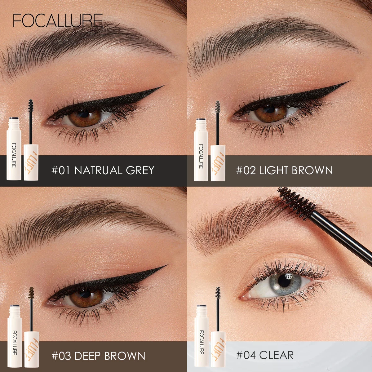 FOCALLURE Waterproof Natural Eyebrow Gel Quick-drying Eye Brow Wax Soap Eyebrow Enhancers Eyebrow Styling Cream Makeup Cosmetics