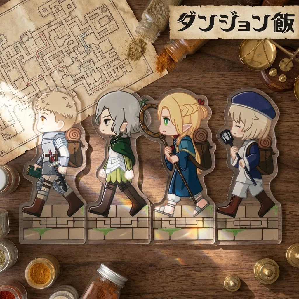 Delicious in Dungeon Laios Touden Acrylic Keychain Anime Character Desk Display Stand Otaku Fan Gift Anime Collectible Ornament
