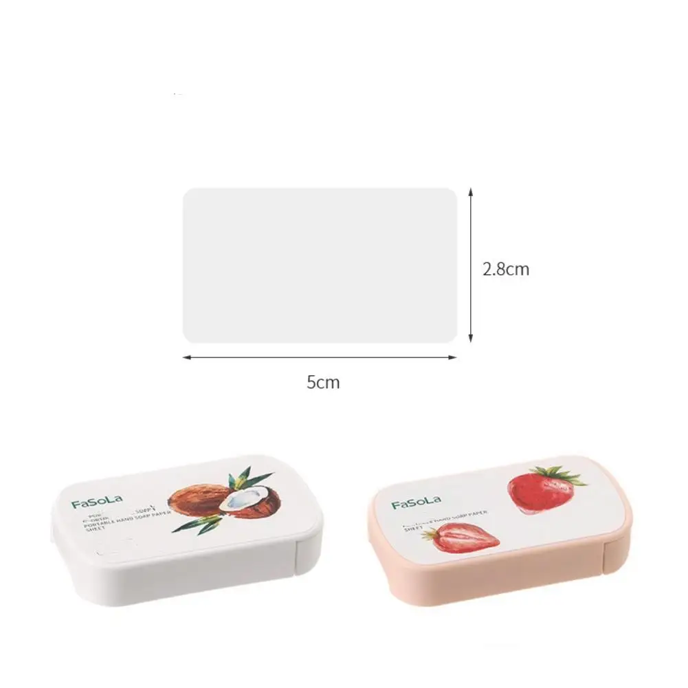 Portable Mini Strawberry Paper Soap Disposable Hand Washing Scented Soap Papers Hand Care Cleaning Soaps Bath Travel Supplies