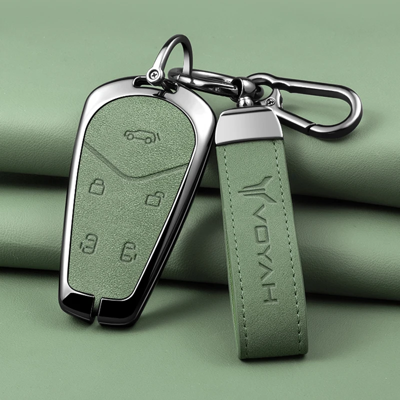 

Zinc Alloy for Voyah Dreamer Dream Free Galvanized 2022 2023 Smart Remote Car Key Case Cover Fob Keychain Keyring Accessories