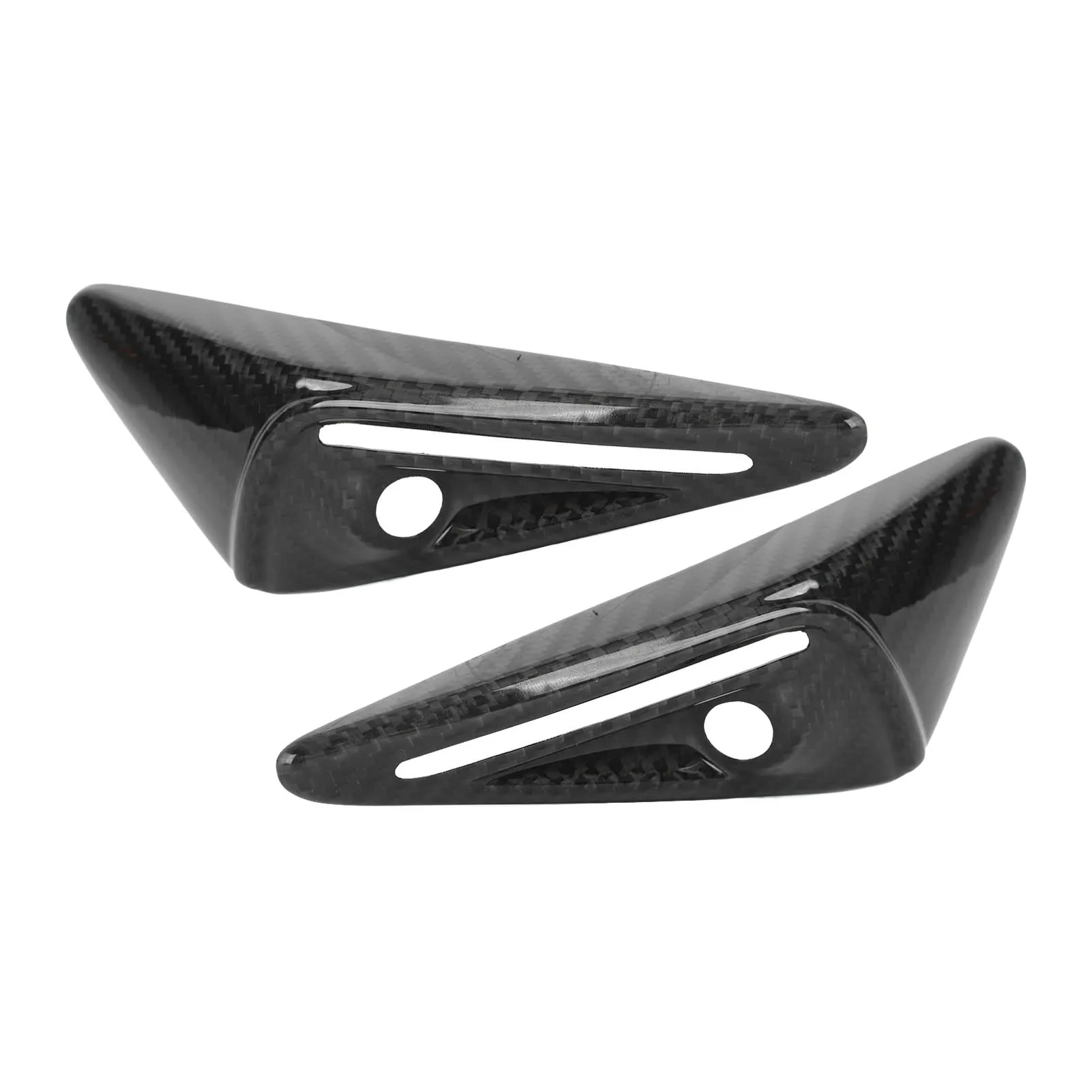 

1 Pair Side Mudguard Camera Vent Cover Trim Carbon Fiber Lightweight Replacement