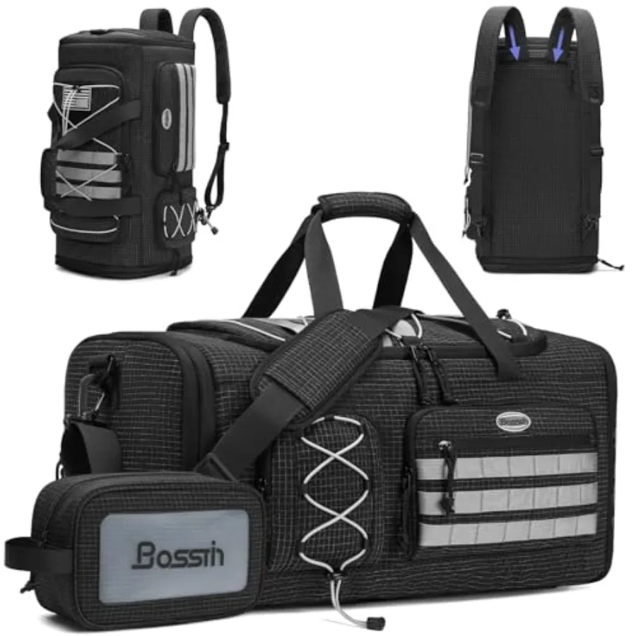 

Gym Bag for Men and Women45L Travel Duffle Sports Duffel Bag Gym Weekender Overnight Backpack with Shoe Compartment