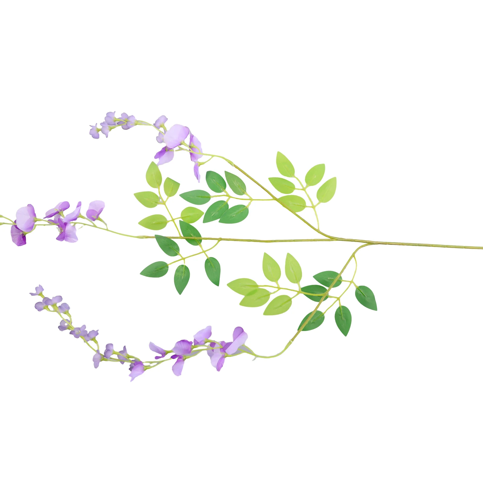 12 Pcs Artificial Wisteria Ivy Hanging Vine Faux Silk Flower Garland Purple Wedding Arch Decoration Fake Plant Leaf Rattan