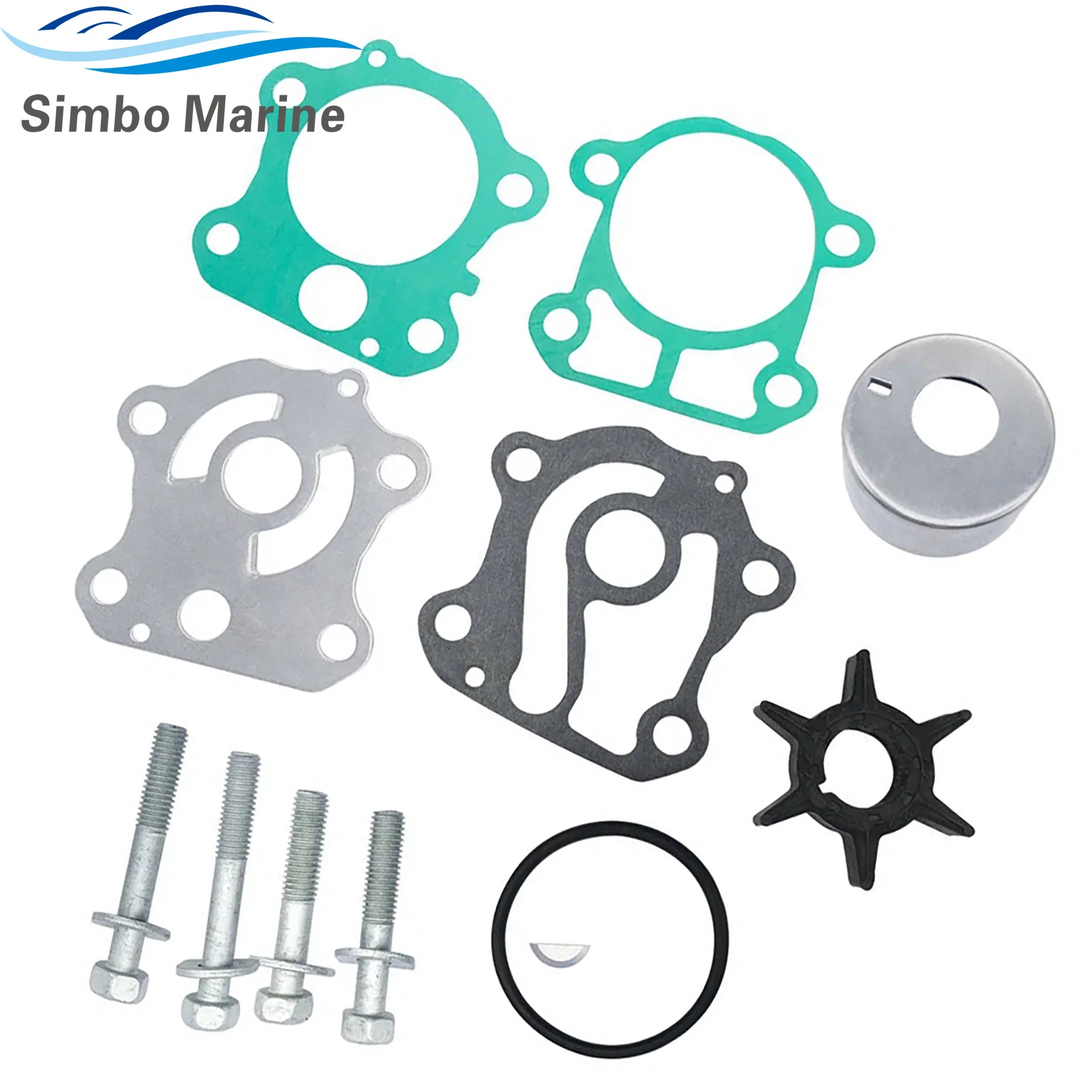 Compatible with Yamaha 4-Stroke FT50 FT60 2-Stroke 60 70 HP Boat Outboard Engines Water Pump Impeller Rebuild Kit 6H3-W0078-00