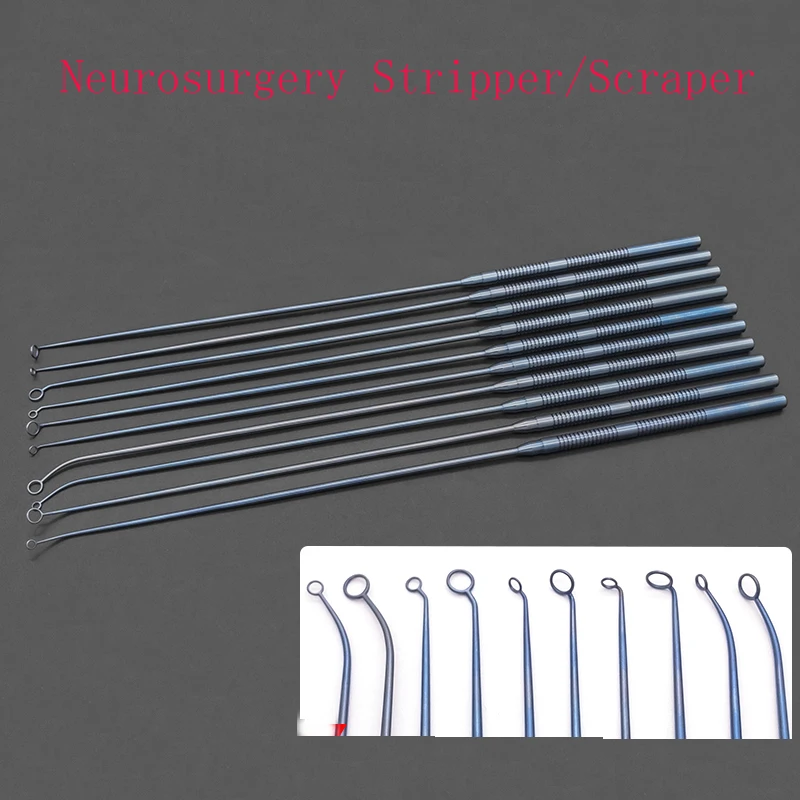 

Neurosurgery intracerebral dissector ferrule miniature ion dissecting microscope pituitary curette titanium alloy gun type strai