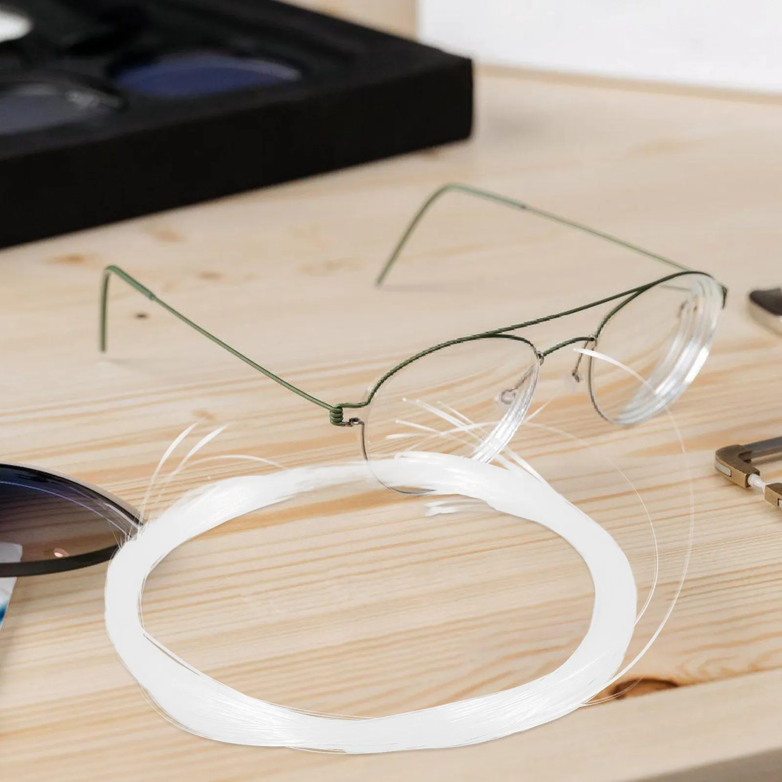 

Glasses Repair String High-Strength Nylon Thread for Semi-Rimless Eyewear Fixing Stability Prevention of Loosening Compact