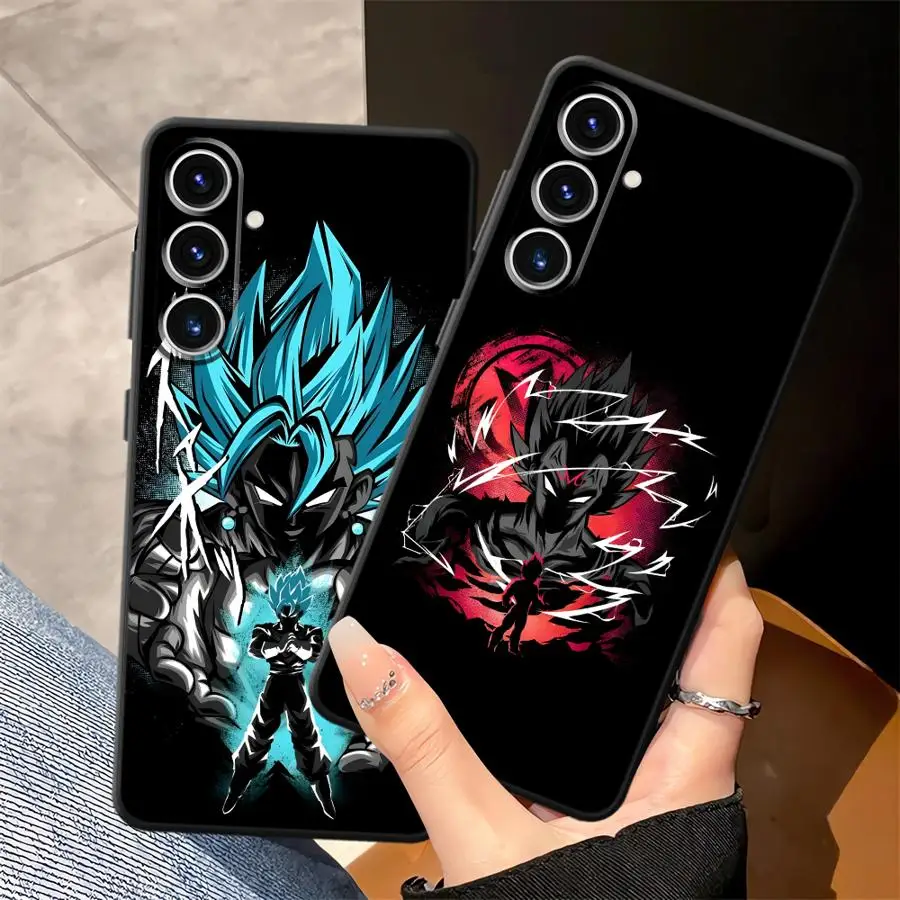 Dragon Ball Logo Vegeta Schwarze weiche Handyhülle für Samsung Galaxy A41 A35 A32 A25 A71 A36 A23 A53 A26 A72 A24 A55 A22 A52