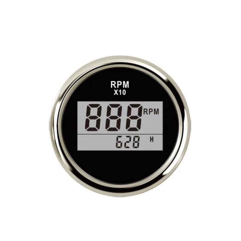 For engine 8 speed chronometer digital display 52/85mm connected to generator speed sensor adjustable number of teeth