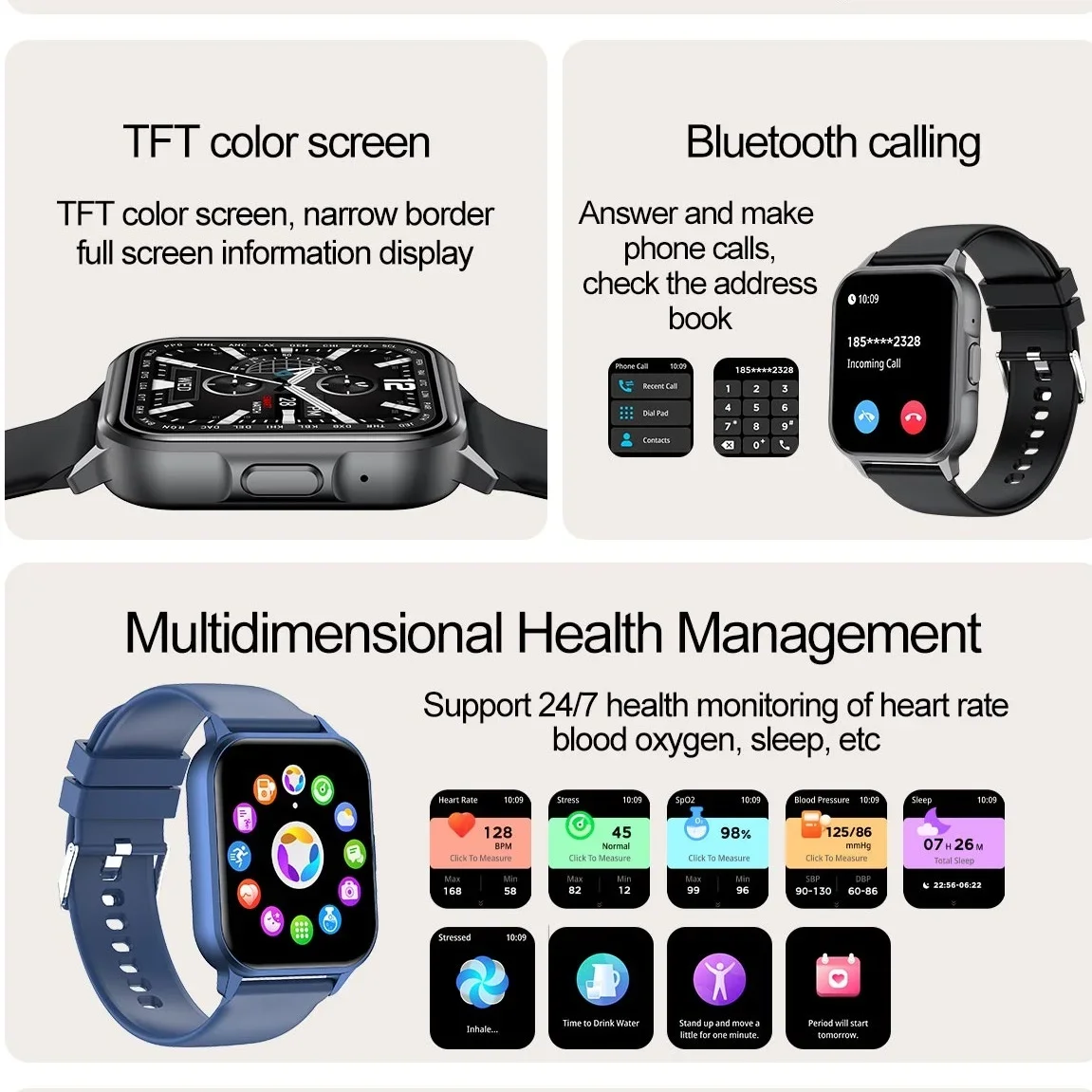 2025 Bluetooth Call Multi-function Smartwatch for Android & IOS - Health Monitoring, Exercise Tracking, Remote Photo