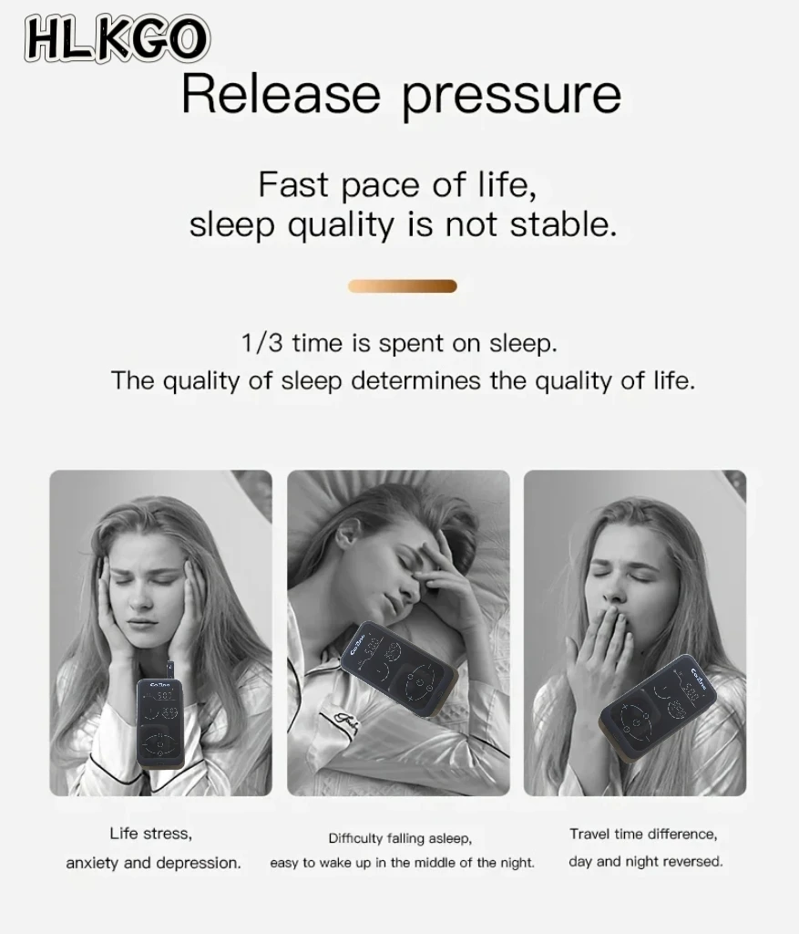 Advanced CES Sleep Device - Treat Insomnia, Relieve Anxiety, Stress & Headache - Ear Clip Patch for Relaxation