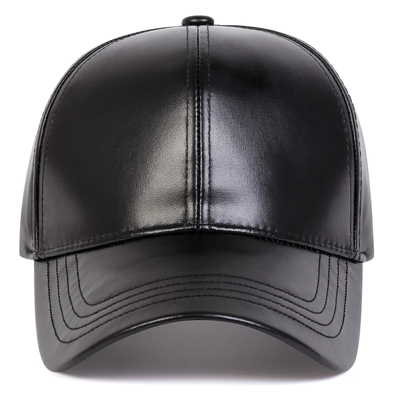 Fashion Men PU leather Baseball Cap Autumn Winter warm Cap Hip Hop Snapback Hat Outdoor Sports Casual Caps Dad Hats Adjustable