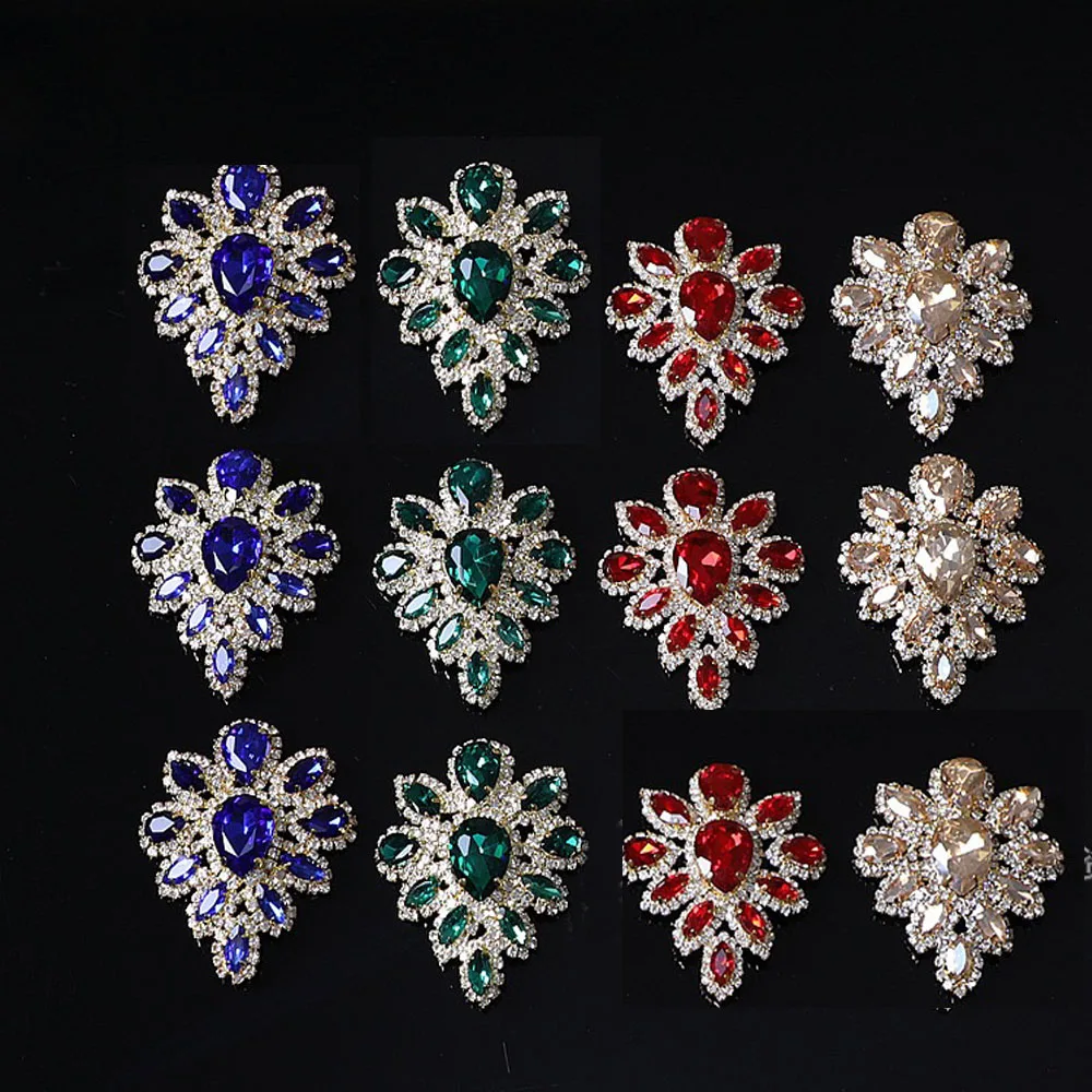

2Pcs/Lot Exquisite Fashion Rhinestone Metal Buttons For Sewing Sweater Crysta Glass Alloy Buttons Decoration Accessories
