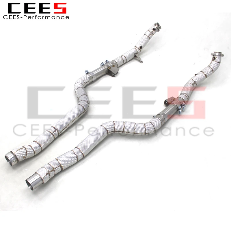 CEES Downpipe Pipes For Mercedes-Benz CLS63/CLS63S AMG 2007-2017 Stainless Steel Exhaust Pipe Car Exhaust System