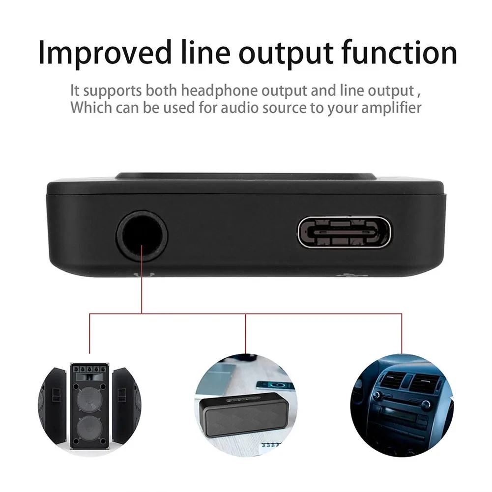 Reproductor de MP3 Bluetooth 5,0, altavoz incorporado, reproductor de música estéreo portátil, compatible con TF con Radio FM, grabación de libros electrónicos