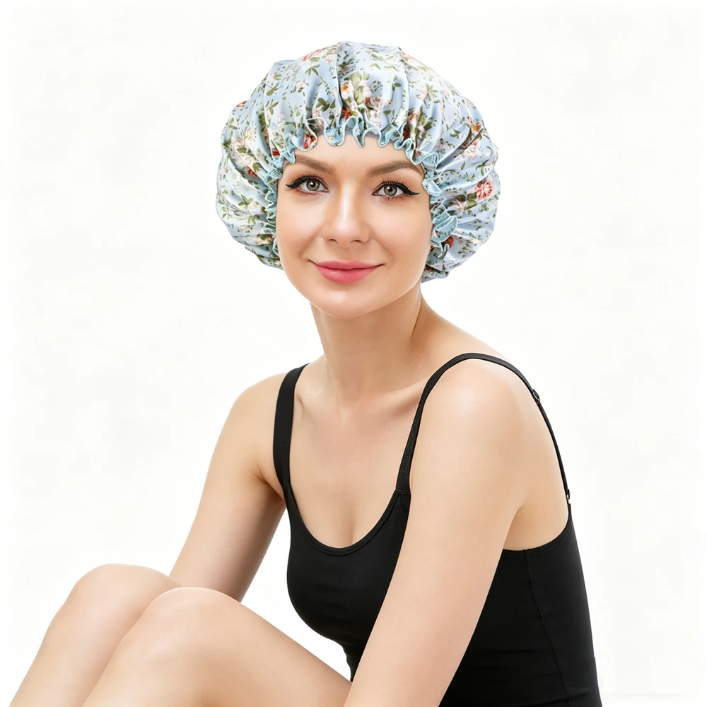 Women Satin Silk Underscarf Elastic Head Wrap Smooth Turban Bonnet Night Sleep Headwear Curly Hair Care Fashion Headscarf