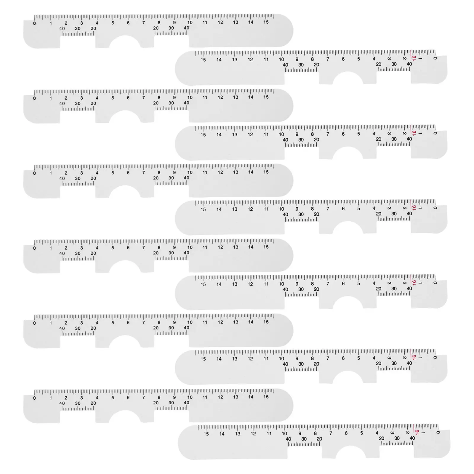 

Набор из 12 шт. точных оптических линейок для измерения межзрачкового расстояния (PD) для очков, аксессуар для определения расстояния между зрачками