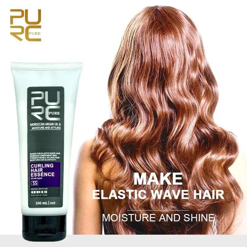

PURC Argan Oil Curly Enhancer Hair Mask Elastic Wave Hair Treatment Deep Hydration Cream Hair Care Essence Beauty 100ml
