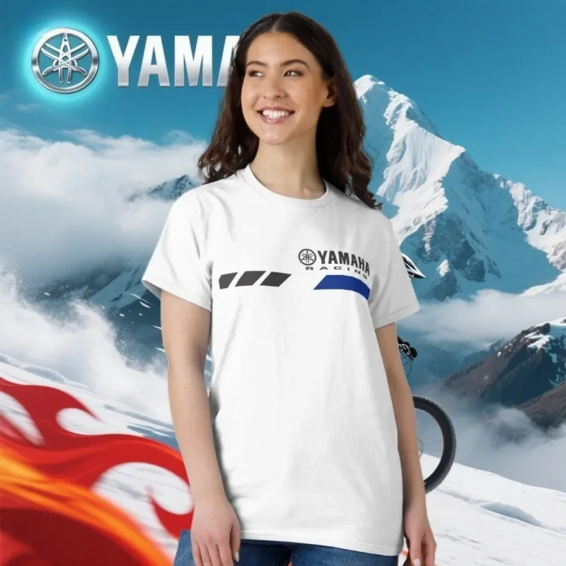 

YAMAHA Racing Tee Summer Pure Cotton Motorcycle Riding Racing Suit Short Sleeved Adult Fashion Motorcycle Brand Casual T-shirt