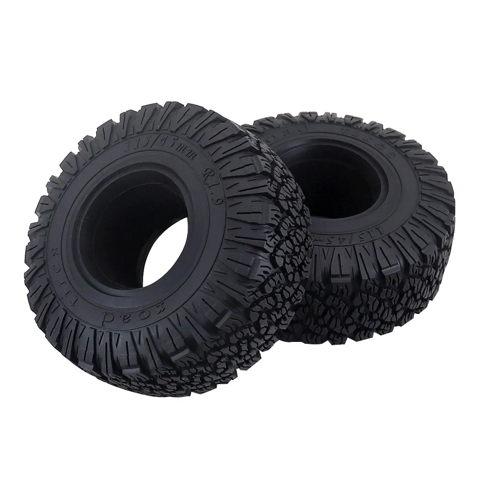 O pneu de borracha de 1.9 polegadas 115mm é adequado para escalada de controle remoto 1/10 Traxxas Trx4 Trx6 Axial Scx10 90046 Redcat Yikong Rc4wd