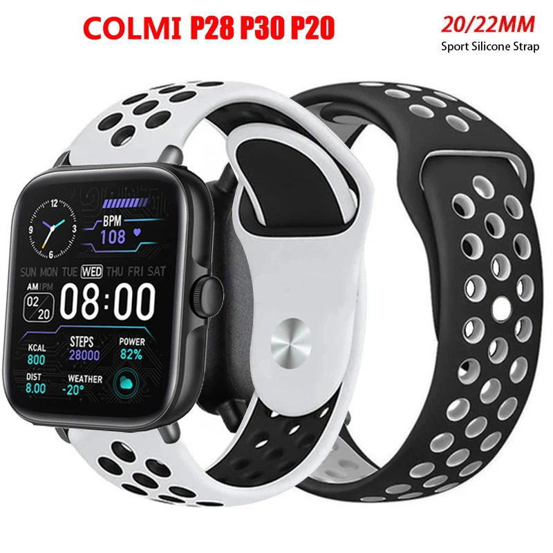 

Silicone Strap for COLMI P28 P20 P30 Band Replacement Sport Watchband Bracelet for COLMI P20 P30 Wristband Waterproof