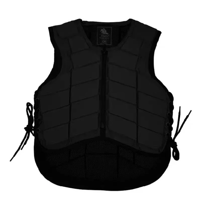 Horse Riding Vest Black Zipper Equestrian Vest for Adult Children Horse Riding Training Waistcoat EVA Equestrian Protective Pad