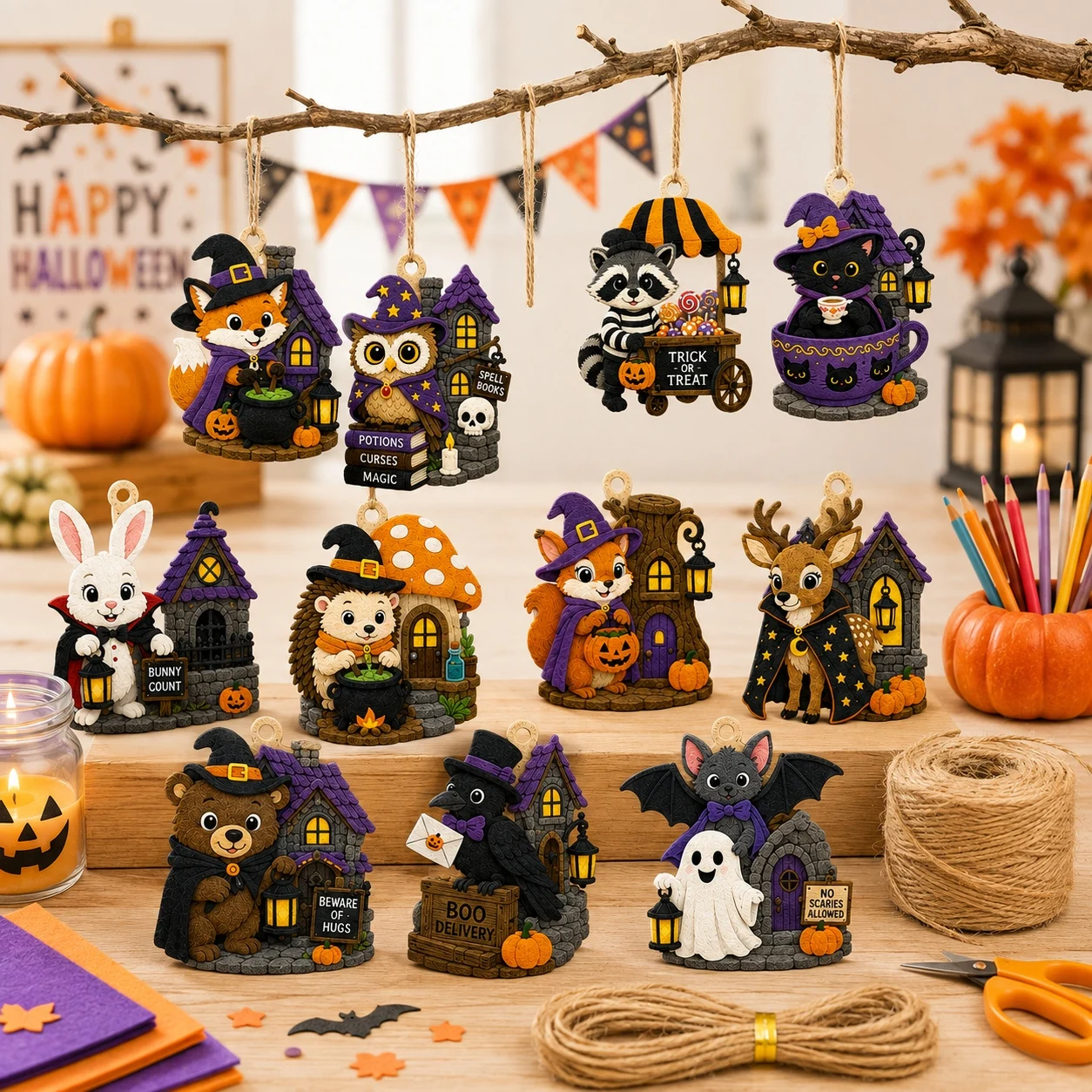 11 PCS Felt Halloween Decor 2D - огляд і ціна Home Decor In