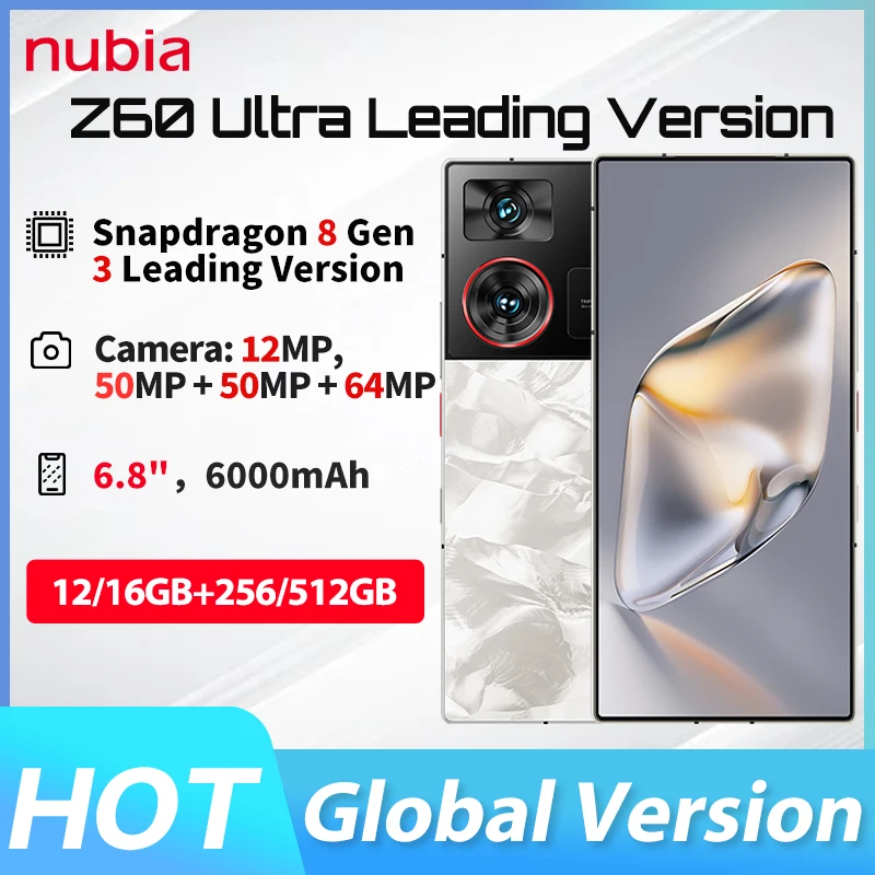 Global Version Nubia Z60 Ultra Leading Version 6.8