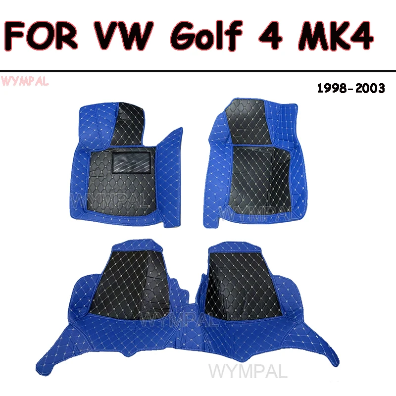 

Автомобильные коврики для VW Golf 4 MK4 1998 1999 2000 2001 2002 2003, автомобильные аксессуары, кожаные ковры, коврики, подушечки для ног