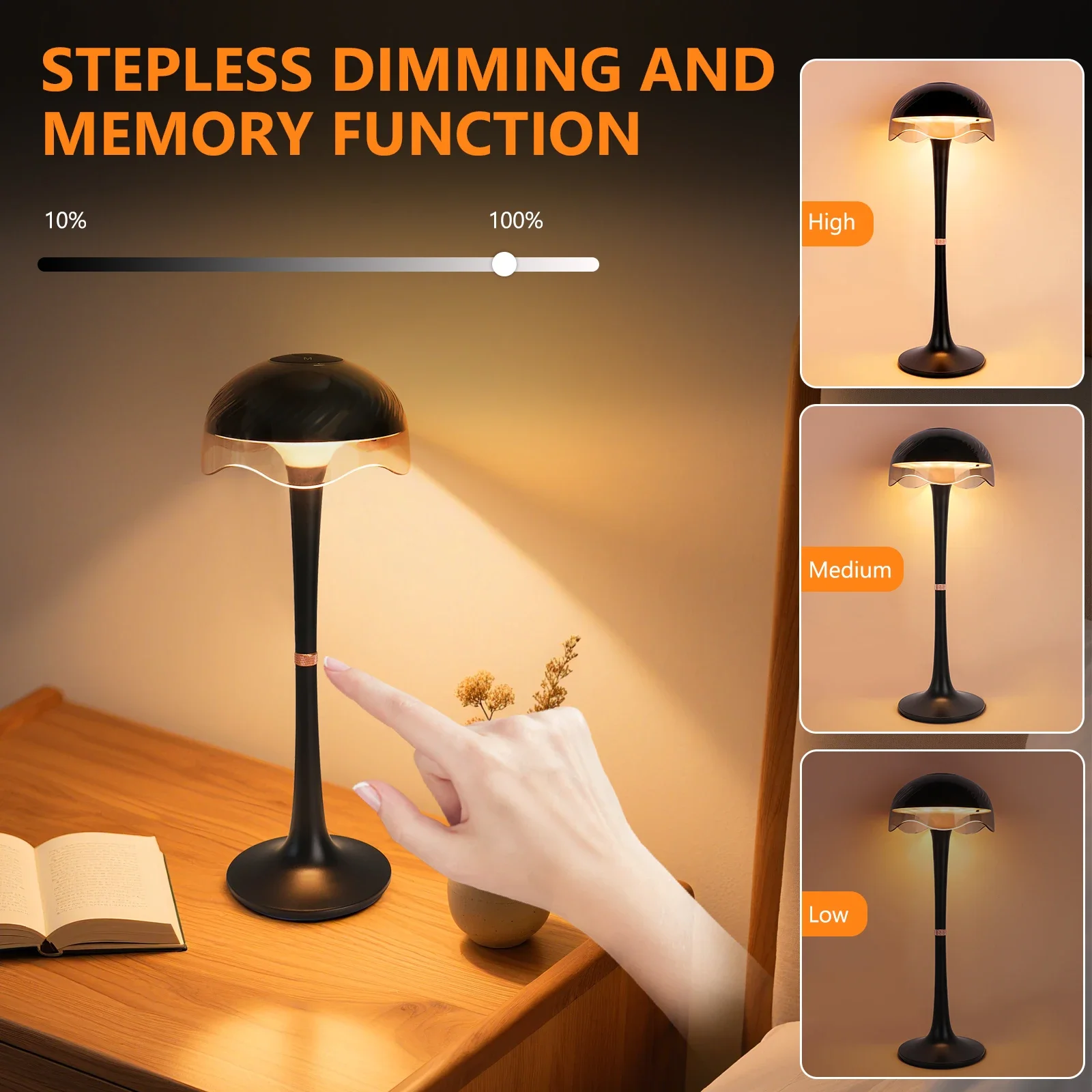 قابلة للشحن LED ضوء الليل RGB عكس الضوء اللمس الاستشعار الجدول مصباح المحيطة لمبة مكتب لغرفة النوم غرفة المعيشة فندق زخارف للحانات