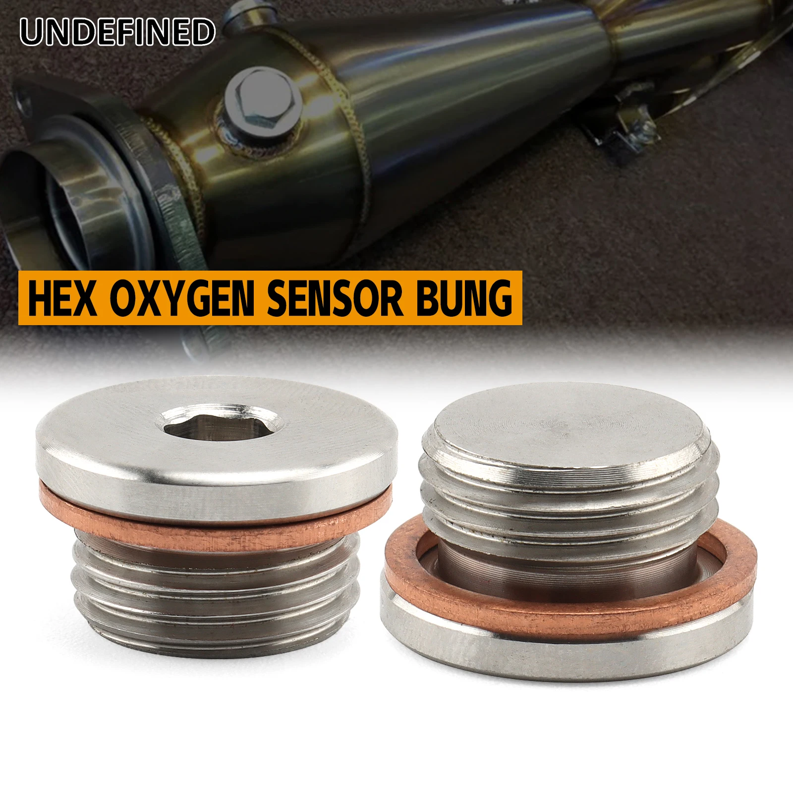 Oxygen Sensor Stainless Steels Bung Plug Nut Stepped Mounting Cap Kit Plug Nut Plug Wideband Nut Fitting Weld Bungs M18X1.5