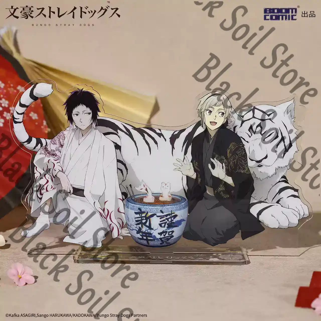 Anime Bungo Stray Dogs Dazai Osamu Nakahara Chuya Nikolai Gogol‌ Cosplay Cartoon Genuine Badge Signboard Color Paper Collection view 3