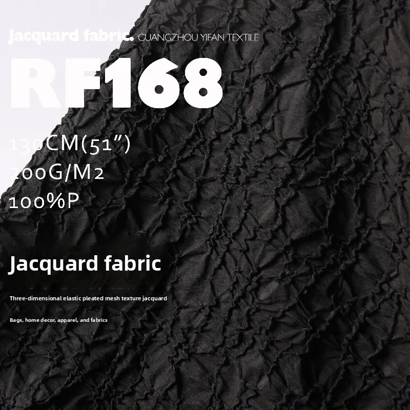 

Soft Elastic Crushed Jacquard Fabric for Headwear Bag Homewear Design Diy By The Meter Sewing Material Cloth Wholesale Fabrics