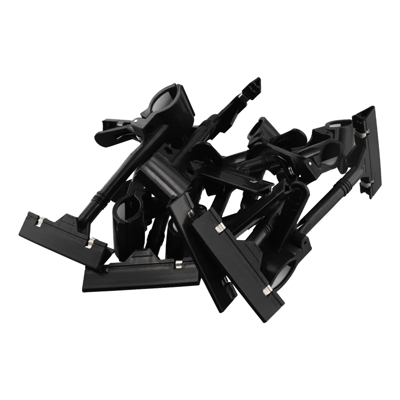 

Highly Recommended-10PCS Adjustable Plastic Sign Holder,Clip-On Style Double Head Display Clips Rotating Reuse Sign Price Tag Fo