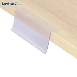 100PCS Plastic Price Tag Sign Label Display Shelf Adhesive Ticket Holder Transparent Pvc For Supermarket Shelf