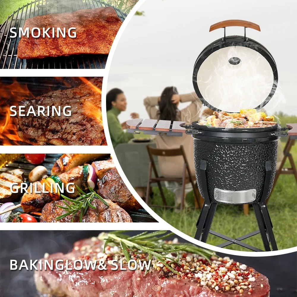 High Quality Kamado 23.5 inch Charcoal Kamado Grill Ceramic BBQ Braai Kamado