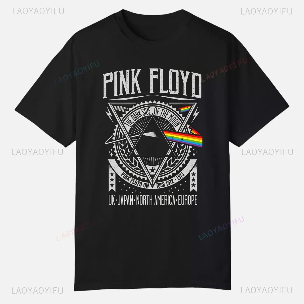 Camiseta de algodón con estampado de Pink Floyd, ropa sencilla, camisetas gráficas de manga corta para hombre, ropa de calidad, ropa de calle de verano personalizada