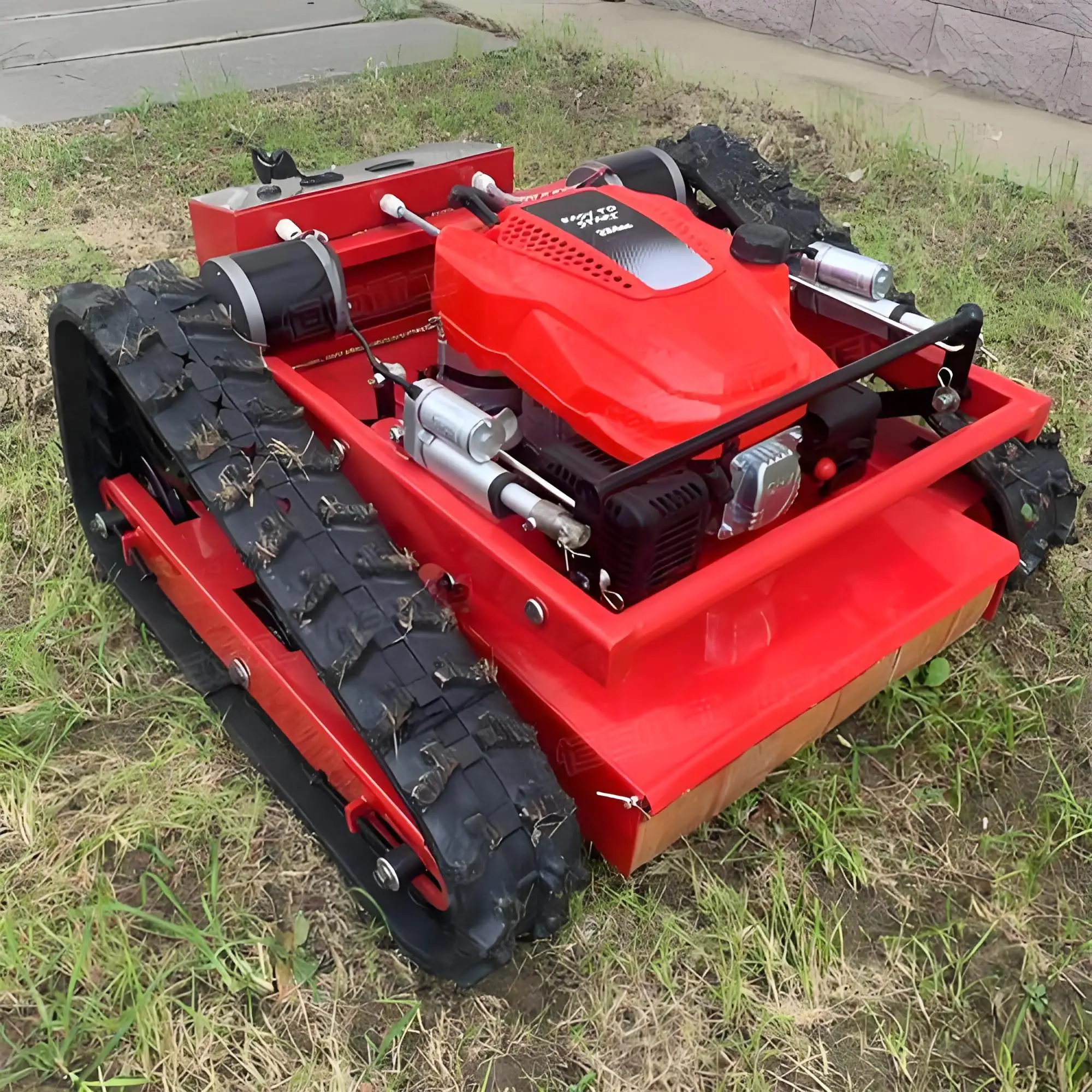 Automatic Crawler Lawn Mower-CE Certified High Quality 4-Stroke Petrol-Powered DIY Remote-controlled 360 Intelligent Propulsion