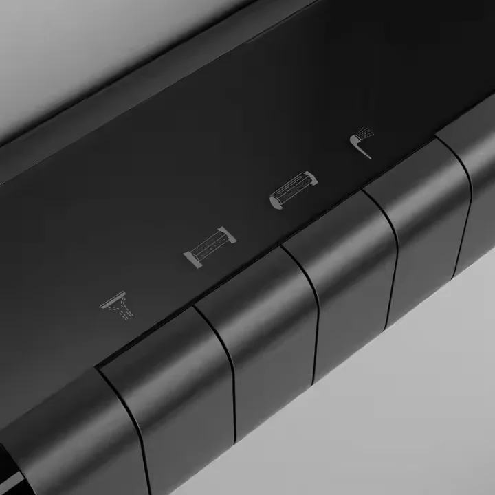 Set soffione doccia a pioggia in rame Display digitale Rubinetto a diodi emettitori di luce Rubinetti per vasca domestica Ceramica a temperatura costante