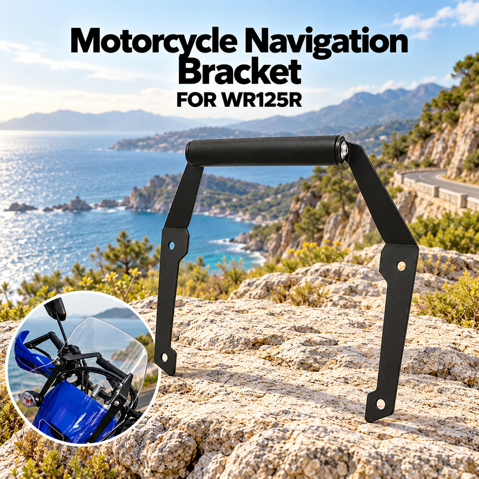 wr-125r-wr-125r-2025-2026年モデル用、gpsナビゲーションプレートブラケット、バイク用携帯電話ホルダー、スタンド。