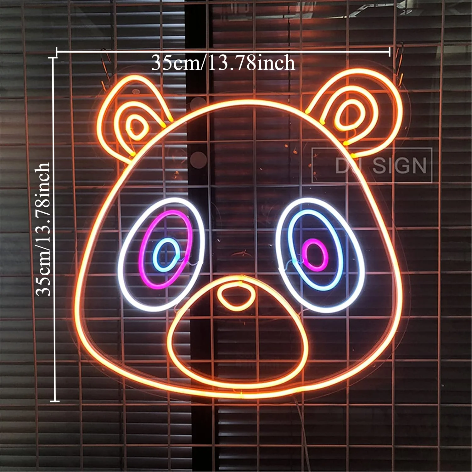 Custom Bear USB Powered Led Neon Sign Dimmable Neon Light Wall Decor For Room Decor Office Daily Party Birthday Gift Bedroom